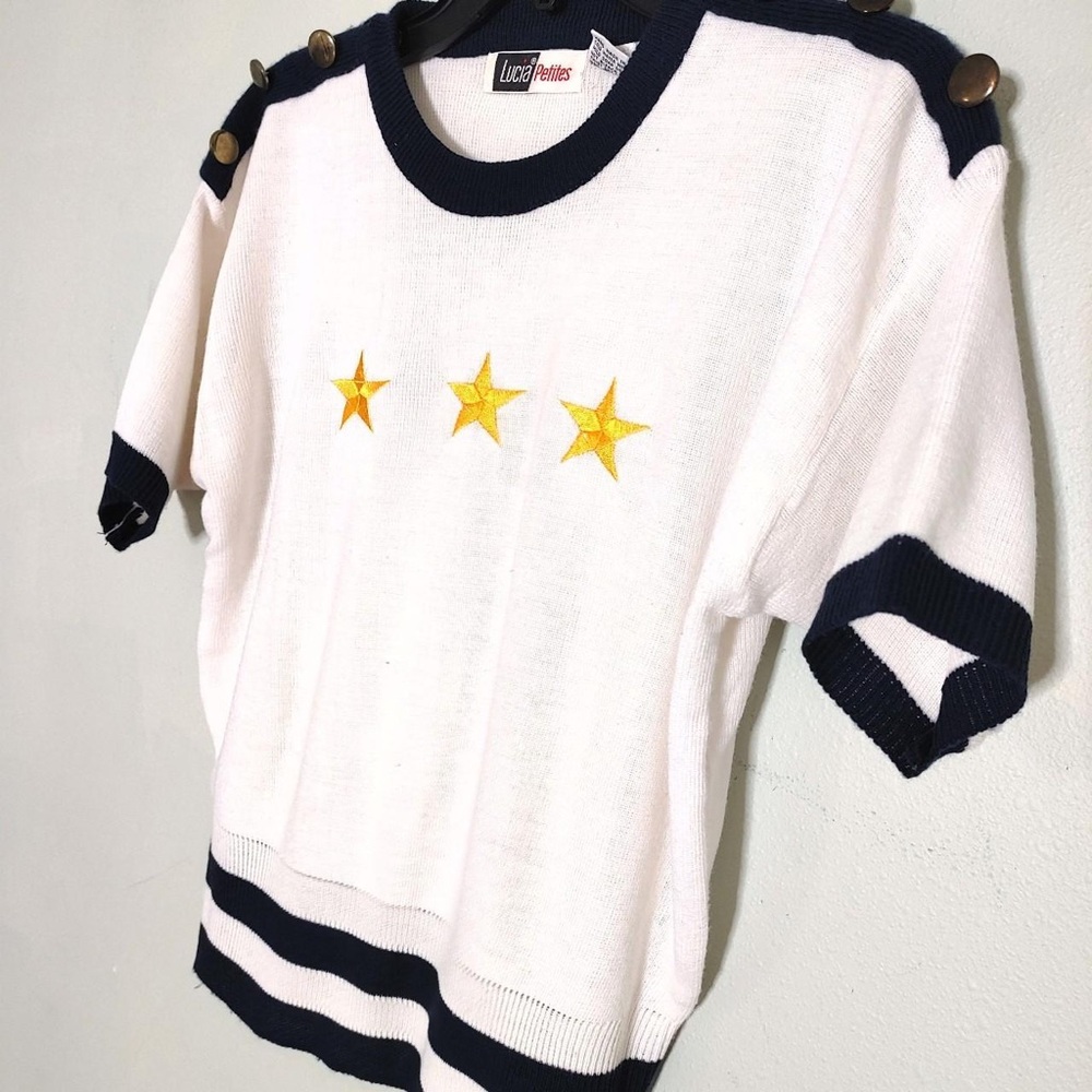 Luciano Barbera White and Black Short Sleeve Tee